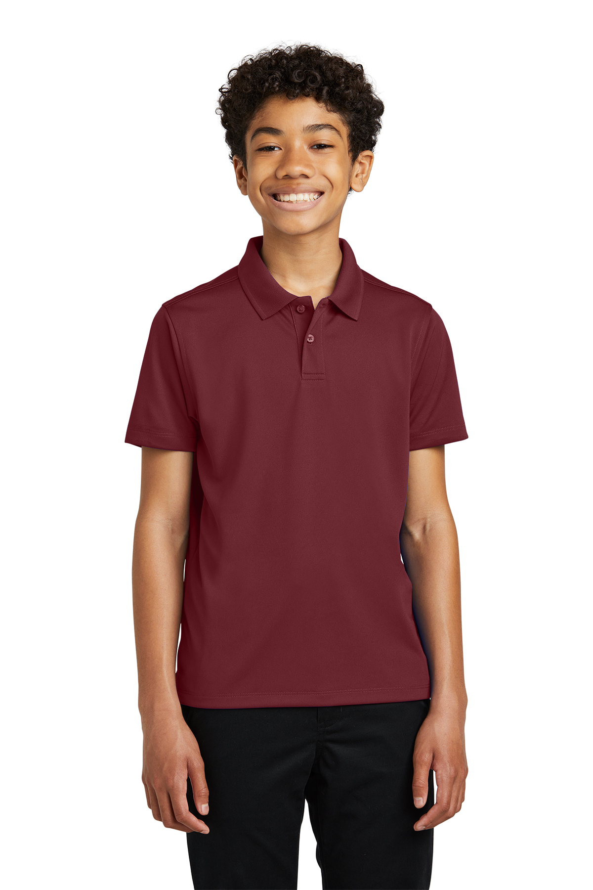 Port Authority Youth Performance Polo - VCA (Youth Performance Polo (UNISEX) - VCA: Burgundy - YXS 4)