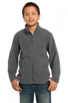 Youth Soft, Light-Weight Fleece Jacket. Y217. (Color: Iron Grey, Size: Small)