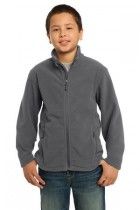 Youth Soft, Light-Weight Fleece Jacket. Y217. (Size: Small, Color: Iron Grey)