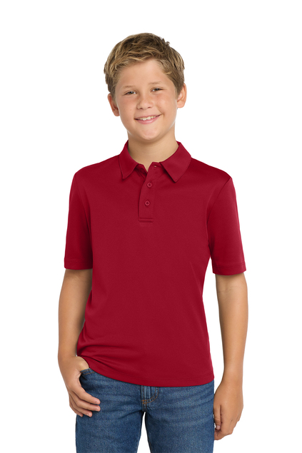 Port Authority Youth - Silk Touch Performance Polo - FCA (Performance Polo - Youth (Unisex) - SS - FCA: Red - YXS Size 4)