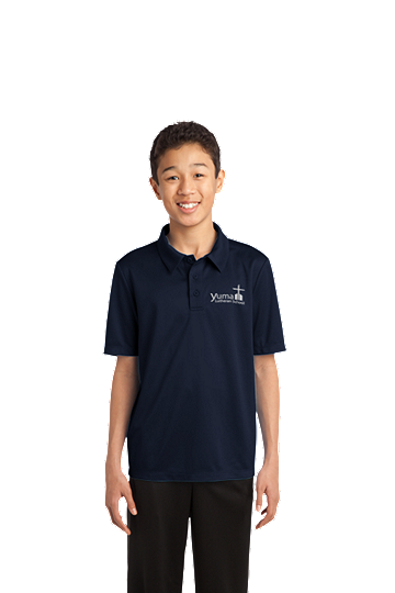 Port Authority® Youth - Unisex - Silk Touch™ Performance Polo - YLS (Performance Polo Color: Navy, Polo Sizes: YXS 4)