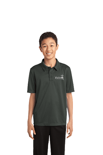 Port AuthorityÂ® Youth - Unisex - Silk Touchâ„¢ Performance Polo - YLS (Performance Polo Color: Grey, Polo Sizes: YXS 4)