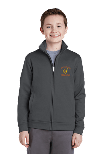 Sport-TekÂ® Youth Sport-WickÂ® Fleece Full-Zip Jacket - SWCS (Size: XS - Size 4, Color: Dark Smoke Grey)