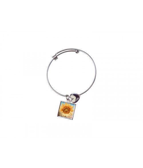 Adjustable Photo Bracelet with Ball Stopper (Custom Bracelets: Square .56")